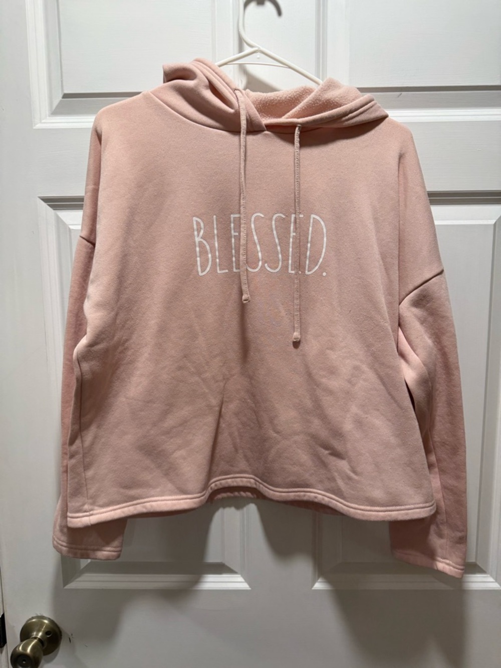 Rae Dunn Blessed Cropped Hoodie